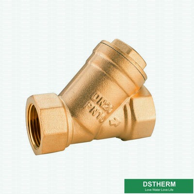 Customized Heavier Type DN15 Brass Y Type Strainer Check Valve With Ss Net