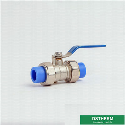 Ppr Brass Double Union Ball Valve Middle Type Water Flow Control Valve